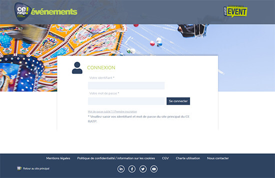 Accueil et identification de la billetterie digitale du CE RATP