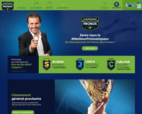 Accueil du Championnat de France des Pronos