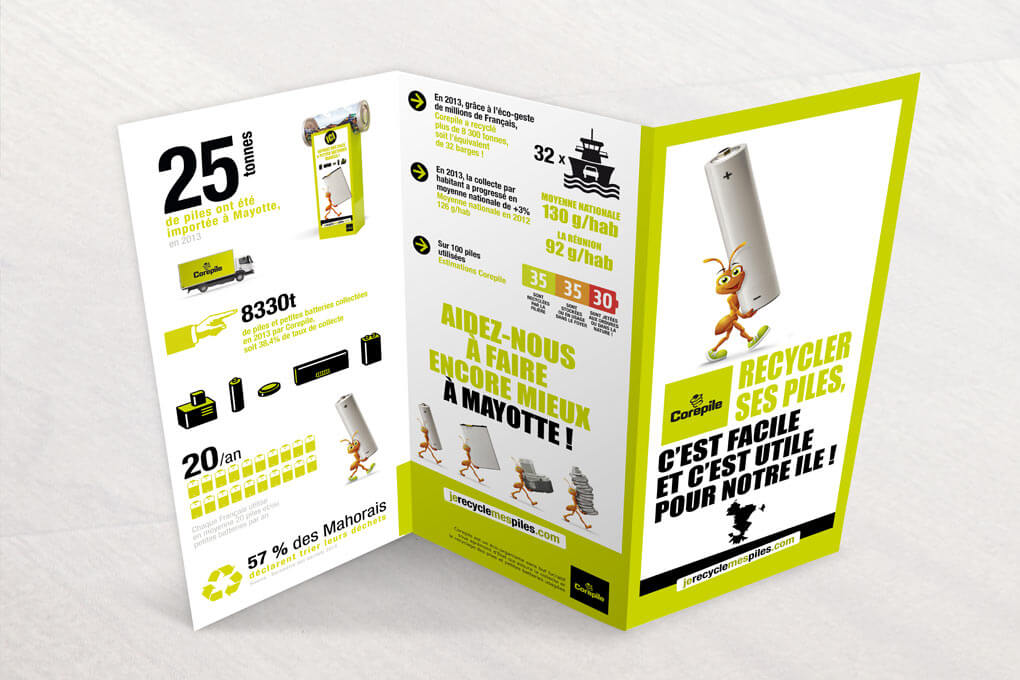 Flyer de communication pour Corepile