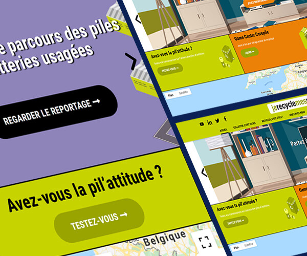 Je recycle mes piles, un site Internet développé pour Corepile